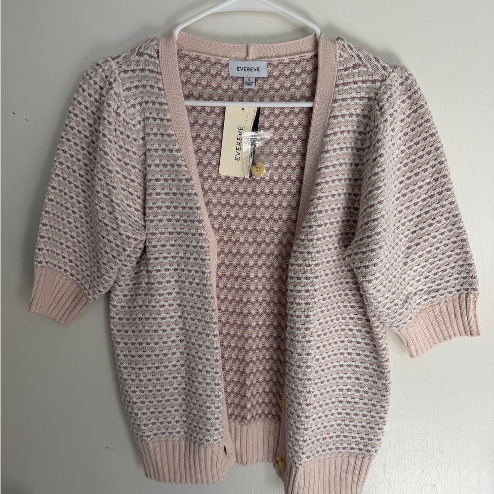 Evereve Light Pink Textured Cardigan